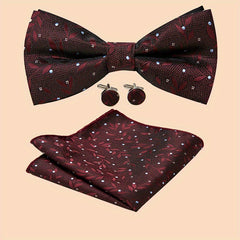 Men's Adjustable Bowtie Set Variety Colors