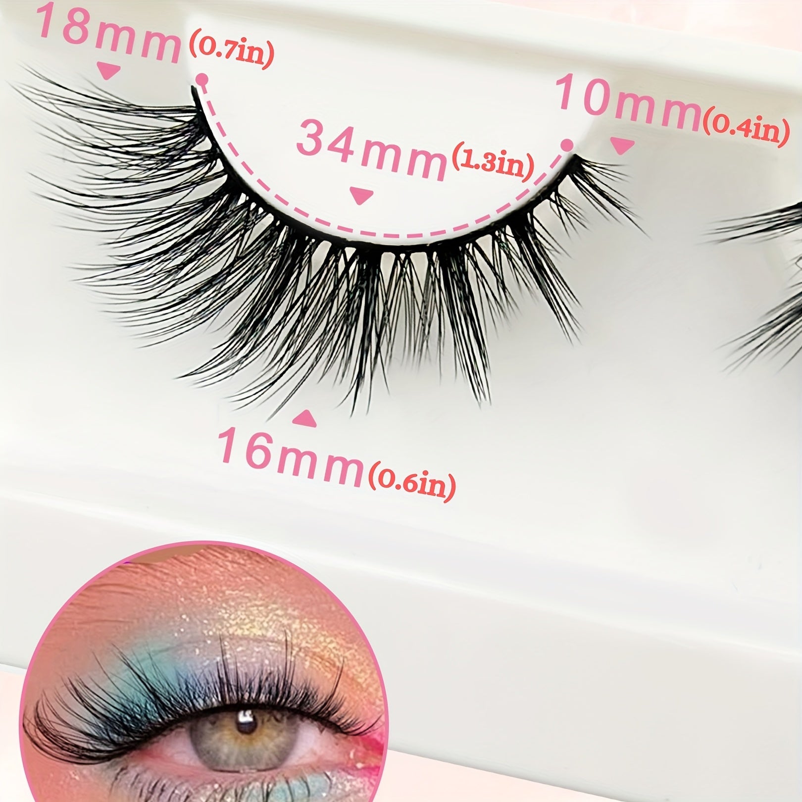 5 Pairs Cat Eye Lashes Little Devil Style Eye EndLengthening