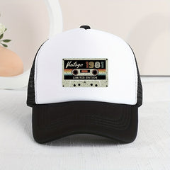 Children's Print Magnetic Tape Mesh Baseball Cap Sunshade Peaked Cap