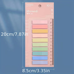 600 Pcs Morandi Colored Stickers Notepad Index Transparent Stickers