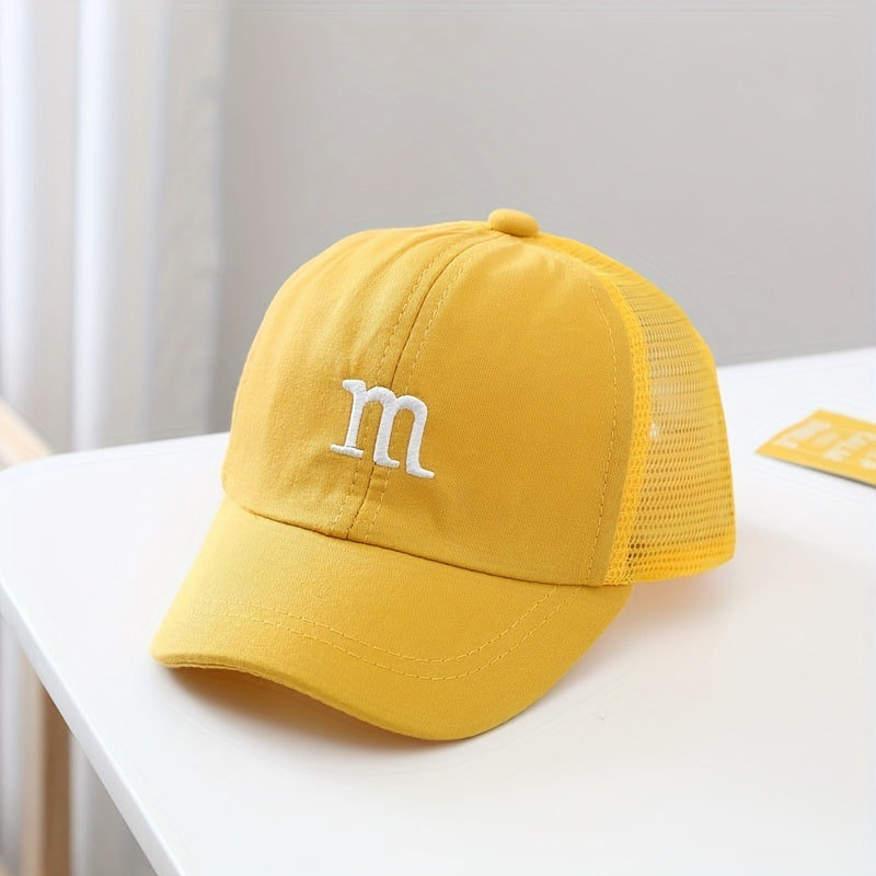 Casual Letter Embroidery Adjustable Breathable Sun Protection Mesh Baseball Cap