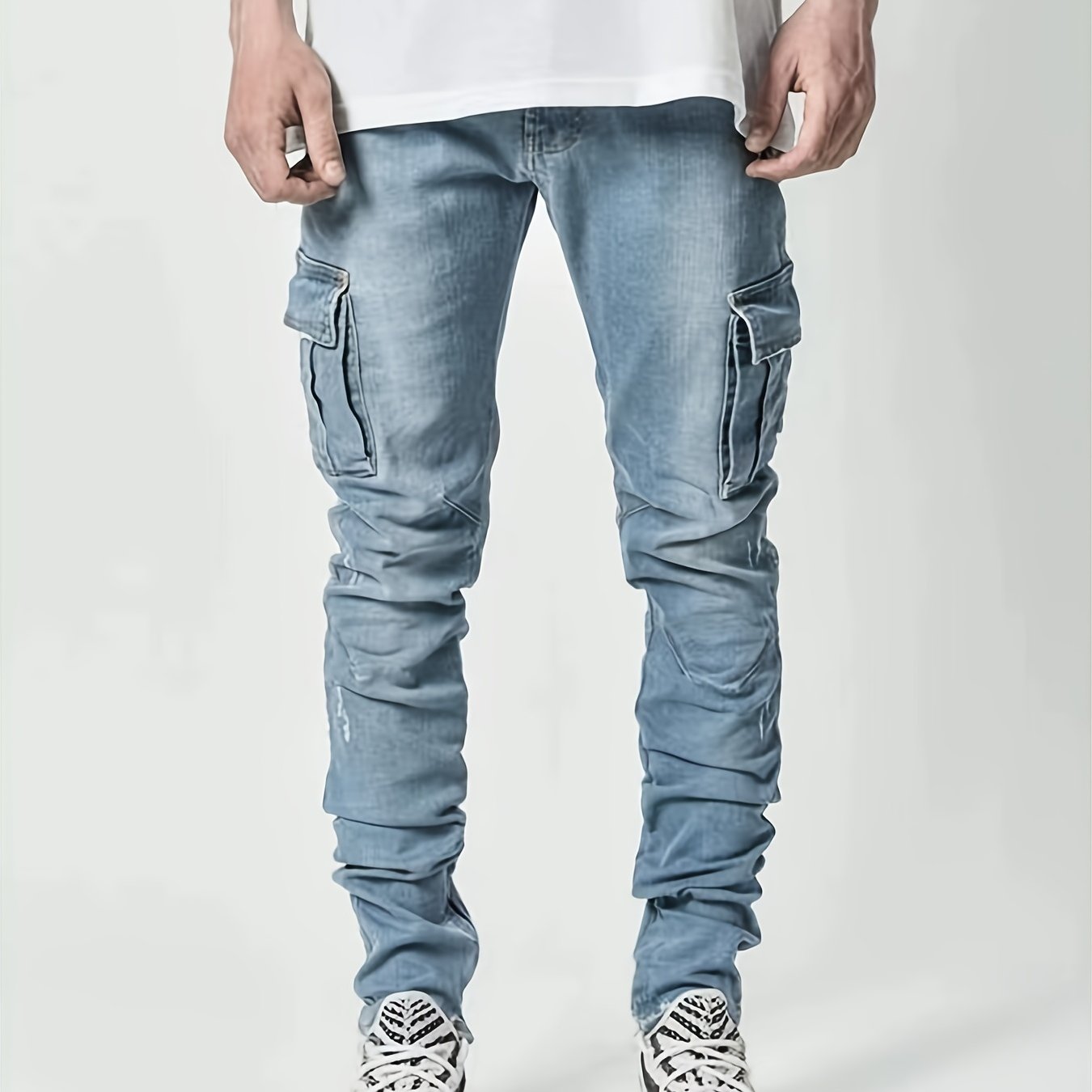 Mens Casual Cotton Jeans With Pocket