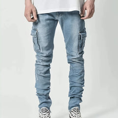 Mens Casual Cotton Jeans With Pocket
