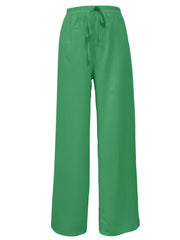 High Waist Wide Leg Palazzo Pants Drawstring Elastic Waist