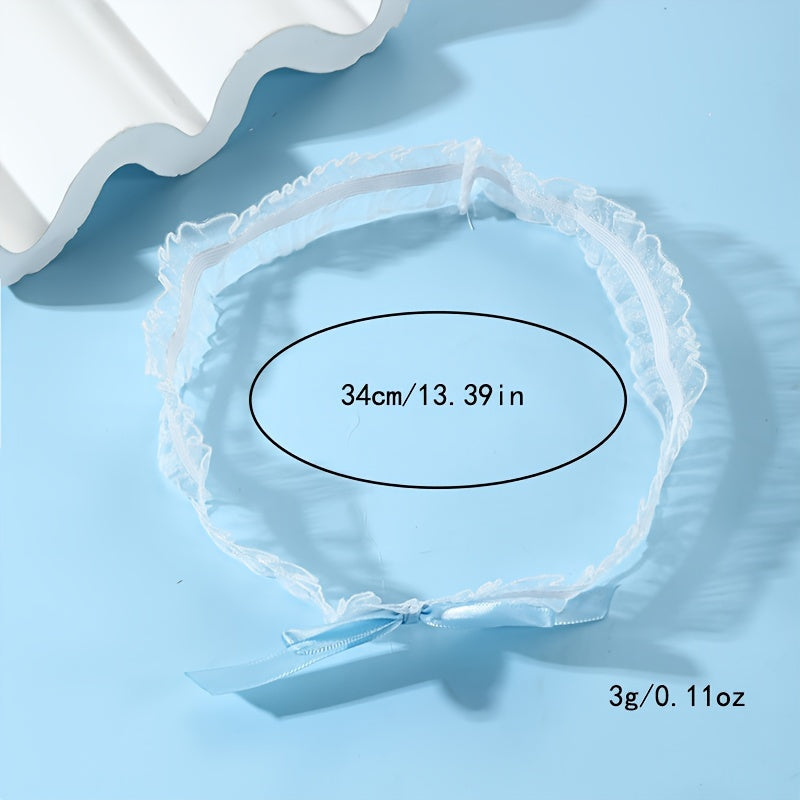 Elastic Strap Leg Ring with Bow - Thigh Chain for Brides