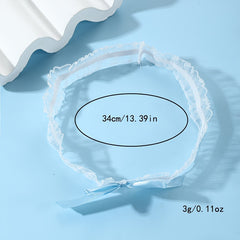 Elastic Strap Leg Ring with Bow - Thigh Chain for Brides