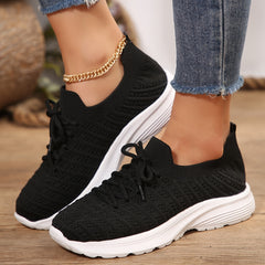 Women's Breathable Athletic Sneakers Lace up Running Shoes