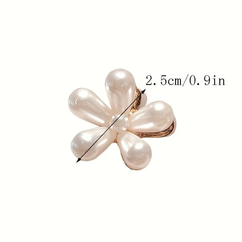 10pcs Pearl Flower Hair Clips for Girls Kids Sweet Summer Accessories