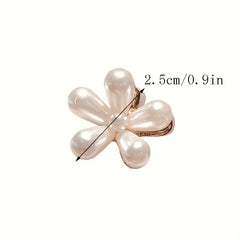 10pcs Pearl Flower Hair Clips for Girls Kids Sweet Summer Accessories