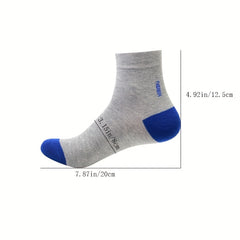 Men's Block Crew Socks Breathable Comfy Casual Unisex Socks