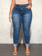 High Rise Skinny Jeans Women's High Stretch Denim Pants