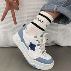 Women's Star Pattern Chunky Sneakers Comfortable Non slip Sports Shoes