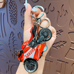 Mini Motorcycle Keychain Plastic Key Chain Pendant Gift For Men Dad