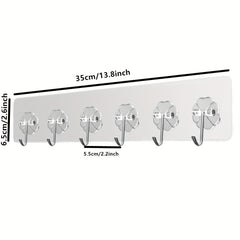 2pcs Heavy Duty Wall Hooks for Hanging Clothes and Towels Adhesive Hooks Clear