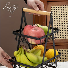 3-Layer Mesh Fruit Basket Storage Rack