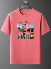 1976 York Letter Print Graphic T Shirt Summer Tee Women's Top