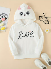 Girls' Funky Kitty Hoodie for Halloween Party