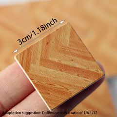 18pcs Wooden Flooring Tiles Simulation Wood Plank for Dollhouse Decor