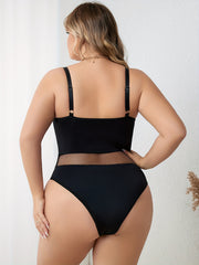Sexy Fishnet Bodysuit Round Neck Slim Fit