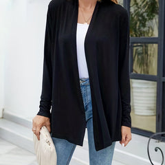 Casual Open Front Long Sleeve Cardigan for Women