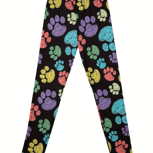 Kid Girls Claws Print Leggings Slim Fit Stretchy Casual Tight Pants