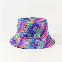 Hip Hop Cartoon Print Bucket Hat Casual Sun Hat Unisex Basin Hat