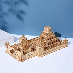 3D Wooden Jigsaw Puzzle 235pcs Ancient Temple Ruins Model for Adults
