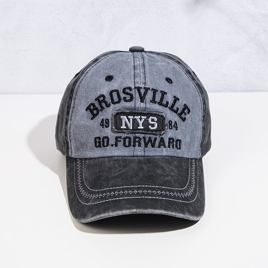 Summer Sunscreen Baseball Cap Personality Letter Embroidery Distressed