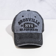 Summer Sunscreen Baseball Cap Personality Letter Embroidery Distressed