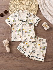 Boys Button Down Tops & Shorts Set
