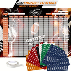 Fantasy Football Draft Board Season Kit 12 Teams 20 Rounds & 450 Stickers