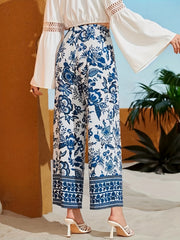 Floral Wide Leg Pants for Women Spring & Summer
