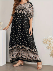 Daisy Print Kaftan Dress for Women