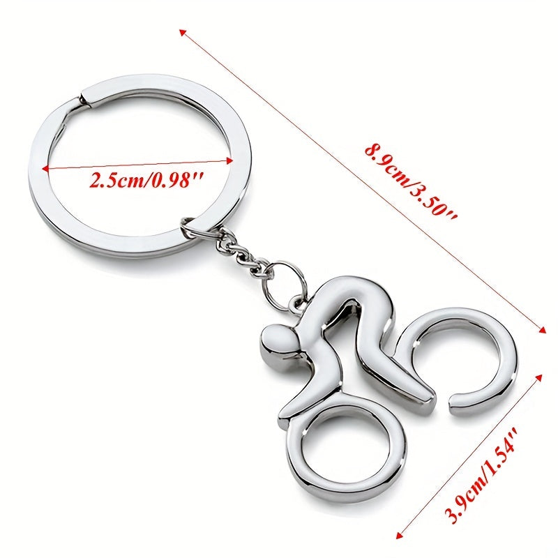 Sports Cycling Bicycle Pendant Keychain Alloy Keyring
