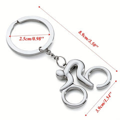 Sports Cycling Bicycle Pendant Keychain Alloy Keyring