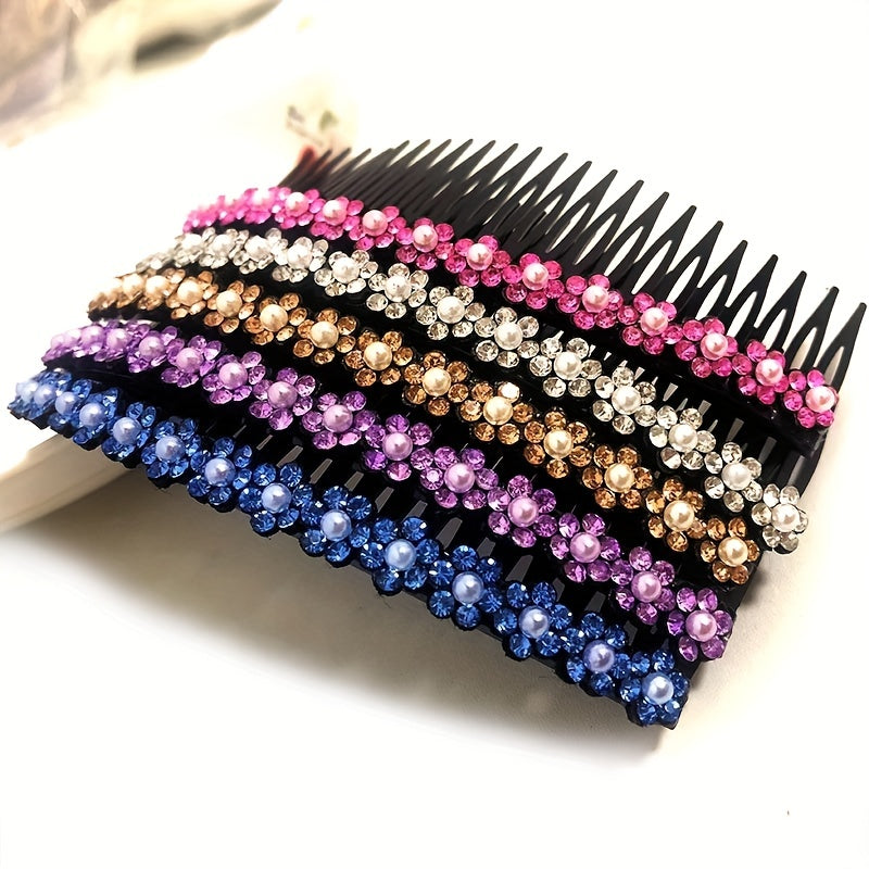 Crystal Comb Clip Hair Accessories Rhinestone Hairpin for Women Girls