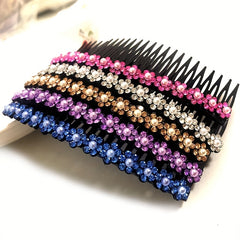 Crystal Comb Clip Hair Accessories Rhinestone Hairpin for Women Girls