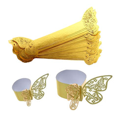 10pcs Butterfly Napkin Rings for Weddings Birthdays and Hotels