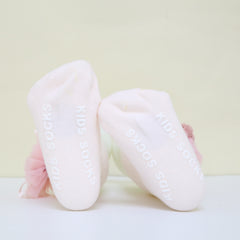 Girls Flower Knit Socks & Crown Headband Set - Holiday Gift
