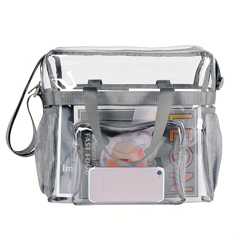 Large Capacity Transparent Tote Bag PVC Waterproof Travel Bag