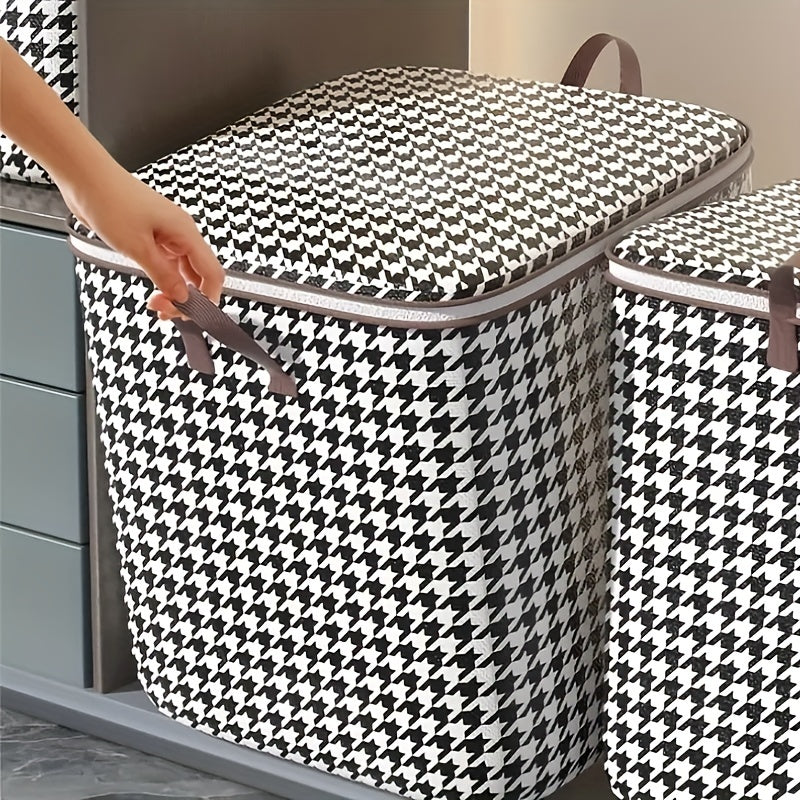 Large Capacity Clothes Storage Bag with Reinforced Handle for Blankets Bedding