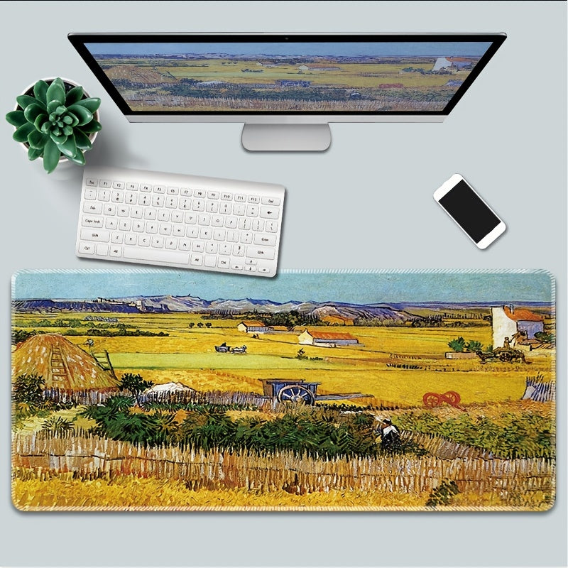 Artistic Painting Keyboard and Mouse Pad Set