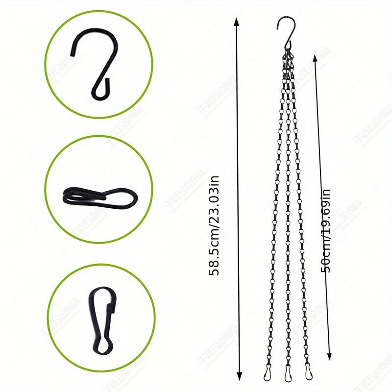 Outdoor Barbecue Flower Pot Chain Double Hook Iron Chain
