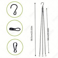 Outdoor Barbecue Flower Pot Chain Double Hook Iron Chain