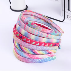 Glitter Thin Headbands for Girls Sparkly No Slip Hairbands