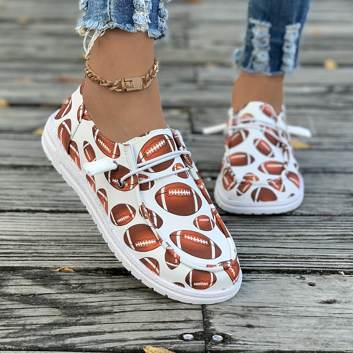 Women's Rugby Pattern Skate Shoes Light Lace Canvas Sneakers