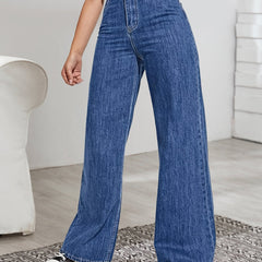 High Rise Wide Leg Loose Fit Jeans High Waist Baggy Denim