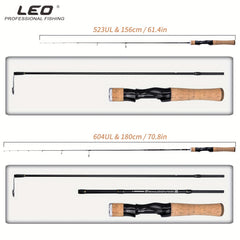 LEOFISHING Portable Travel Fishing Rod Lightweight Spinning Casting Rod