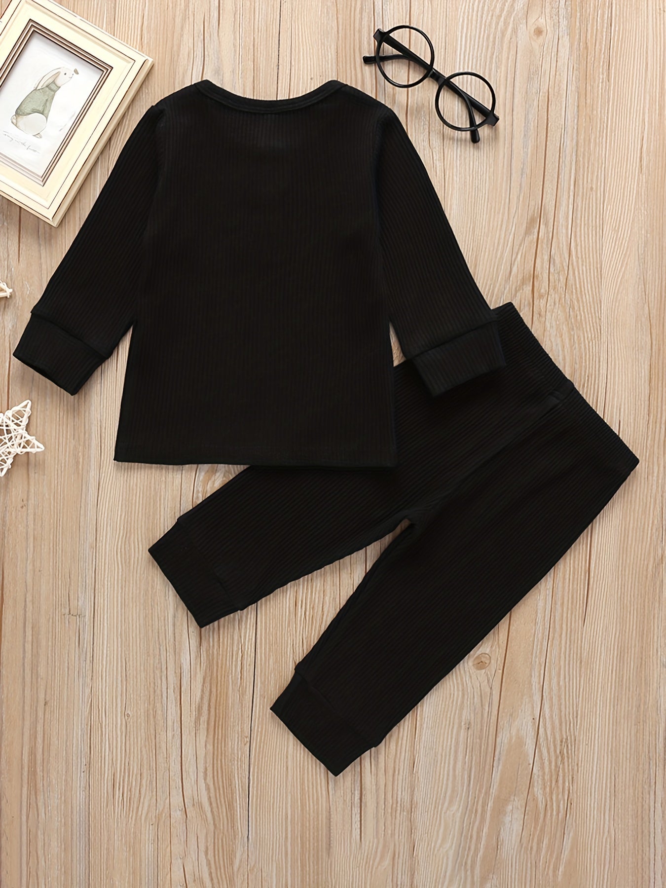 Baby Boys Cotton Casual Outfit Long Sleeve Top Trousers Set Spring Autumn