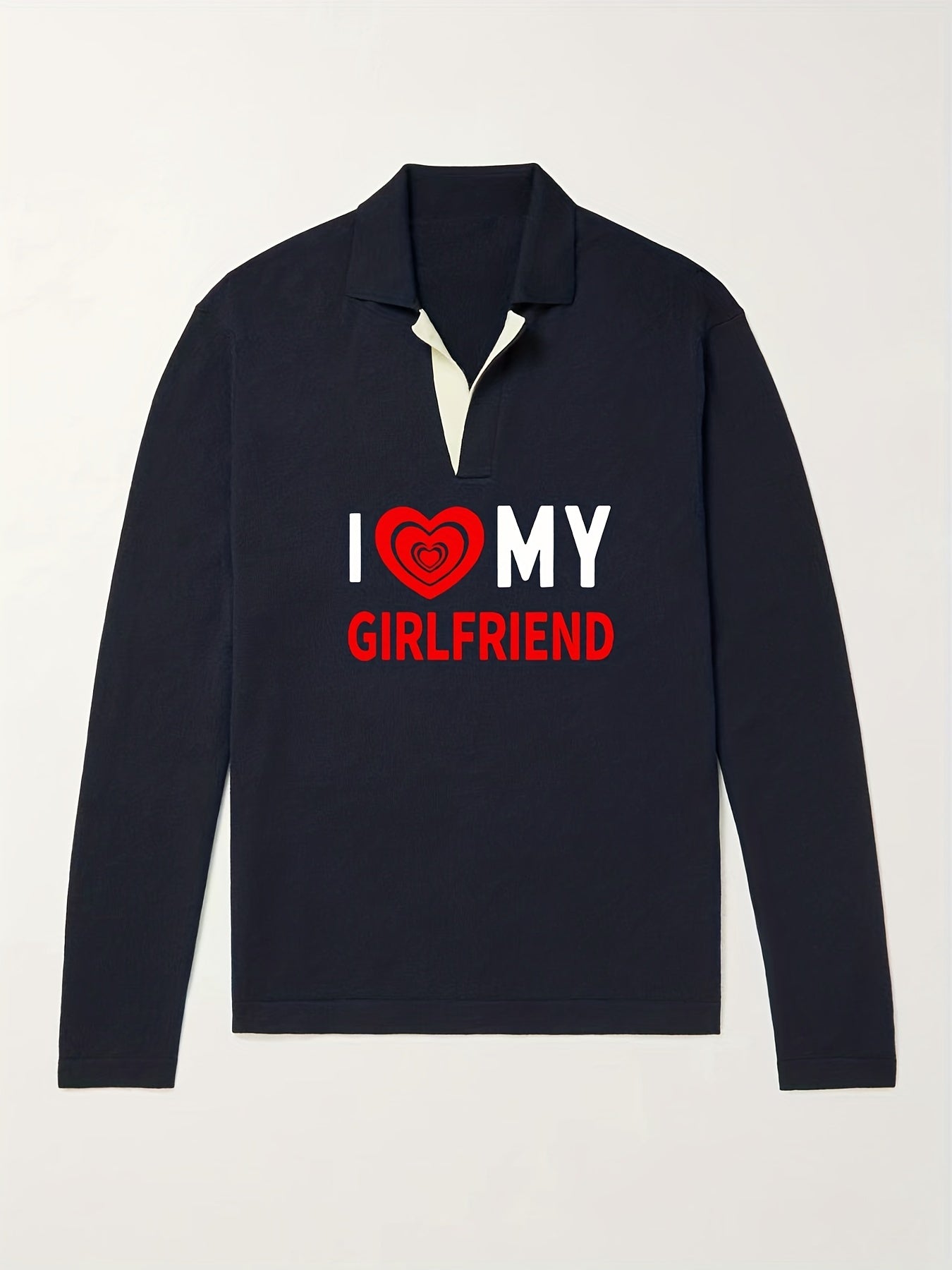 Men's Knit Polo Shirt V Neck Pullover Sweater for Winter
